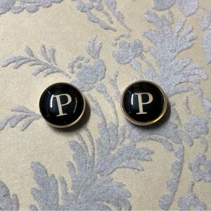 LOTTI DOTTI MONOGRAM DOT PAIR LETTER P